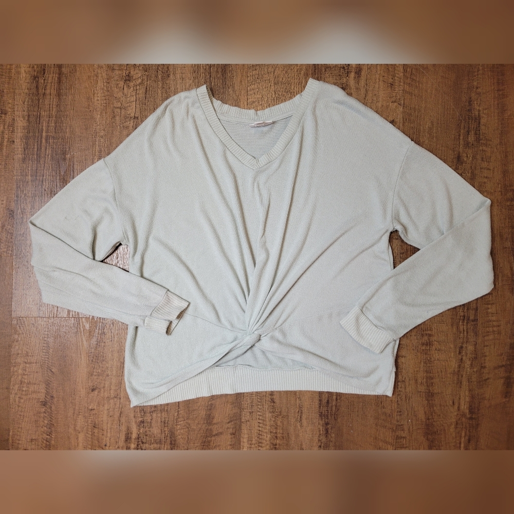 Knot front sweater